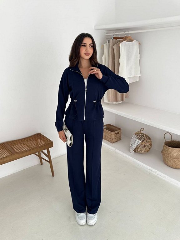 تريننج  tugo كحلي سادة جكيت رباط  كود 000000181