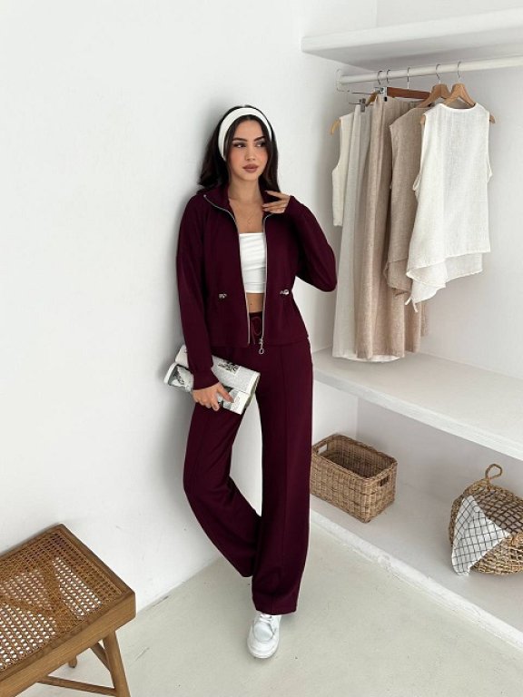 تريننج  tugo خمري سادة جكيت رباط  كود 000000182