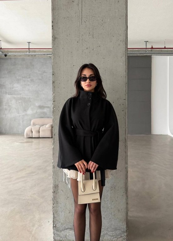 جكيت asmil اسود زرار  كود 000000192