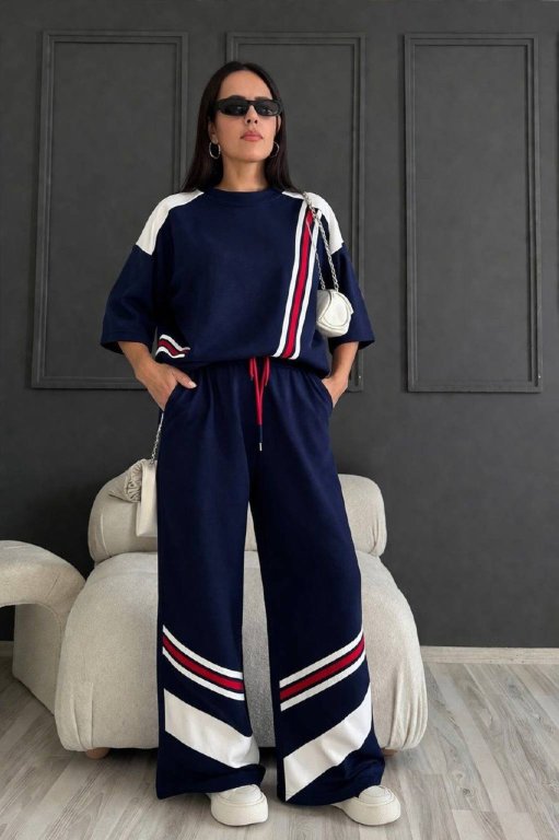 تريننج  touch كحلي مقلم  نص كم  000000218